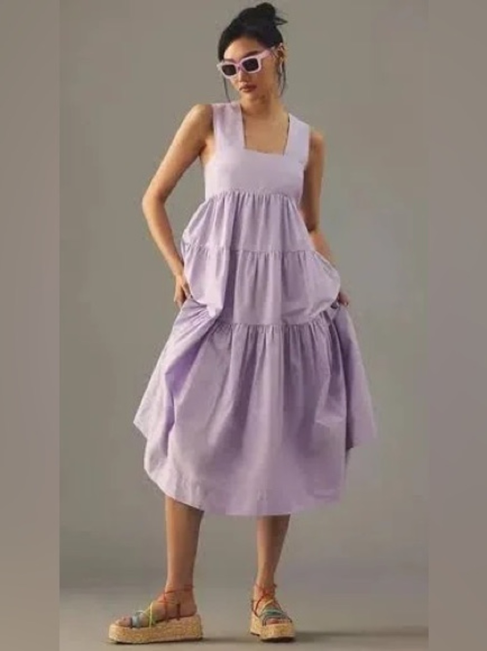 Anthropologie Helena Square-Neck Babydoll Dress (size M)